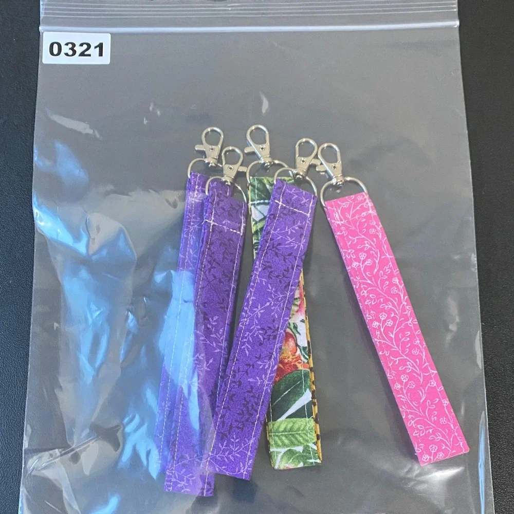 Set of 5 Colorful Keychain Wristlets Set